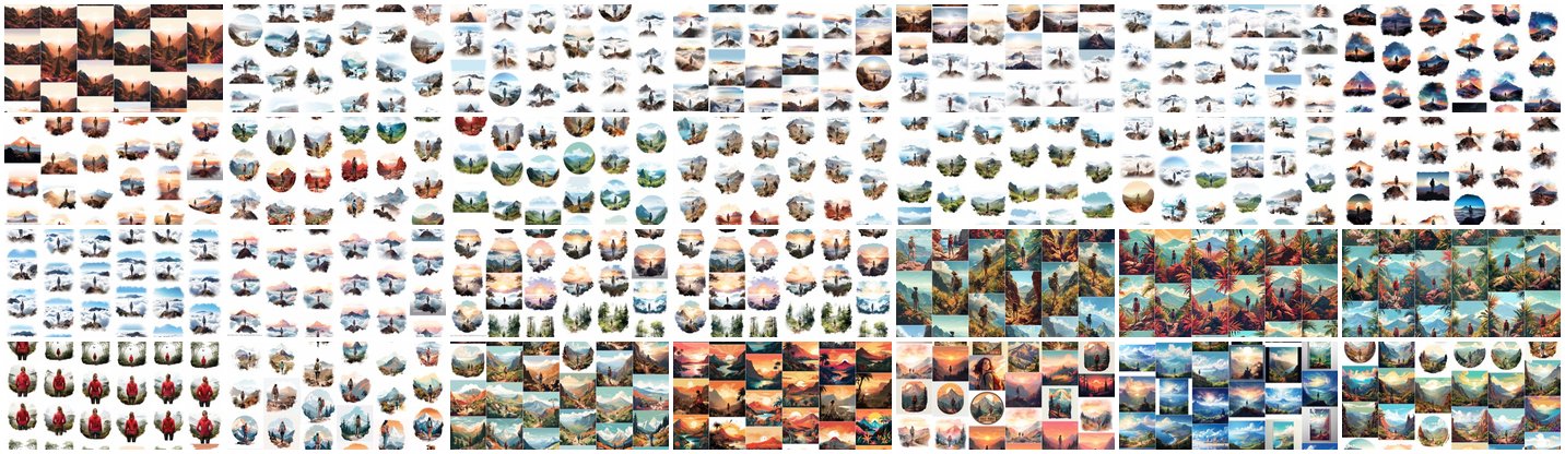 Midjourney illustration iterations